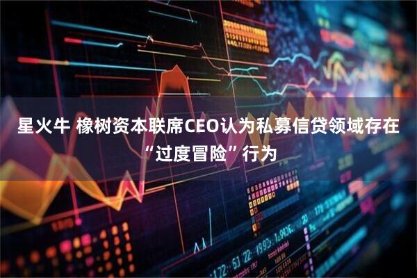 星火牛 橡树资本联席CEO认为私募信贷领域存在“过度冒险”行为